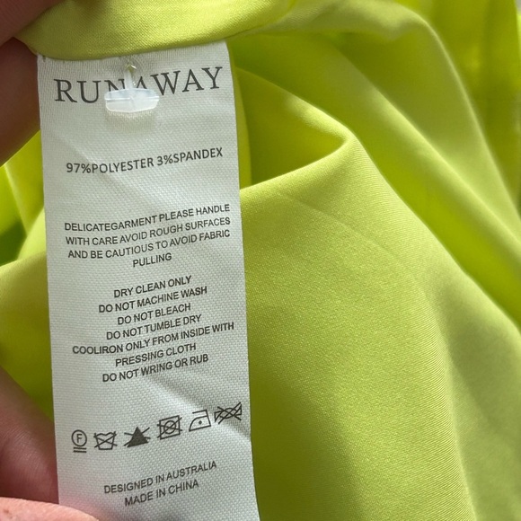 Runaway Serafina Neon Green Jewelled Straps Mini Dress - Picture 8 of 13